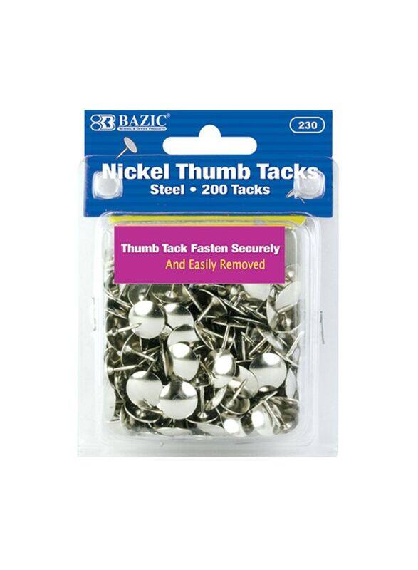 

Bazic Nickel Thumb Tack, 24 Piece, Multicolour