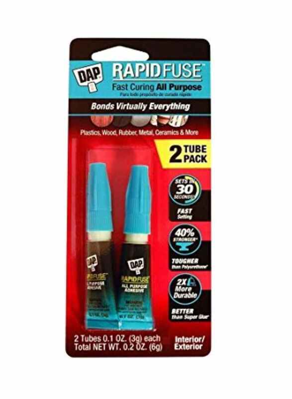 Dap Rapid Fuse Adhesive Tube, 2 Piece, Blue/Black