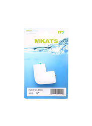 Mkats 12 Inch PVC F Elbow, White