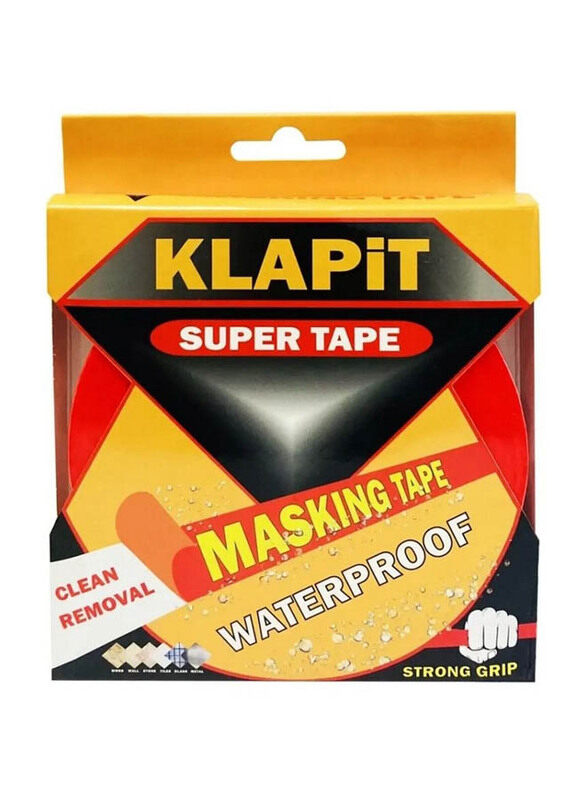 

Klapit Waterproof Masking Tape, 24mm x 50 Meters, Red