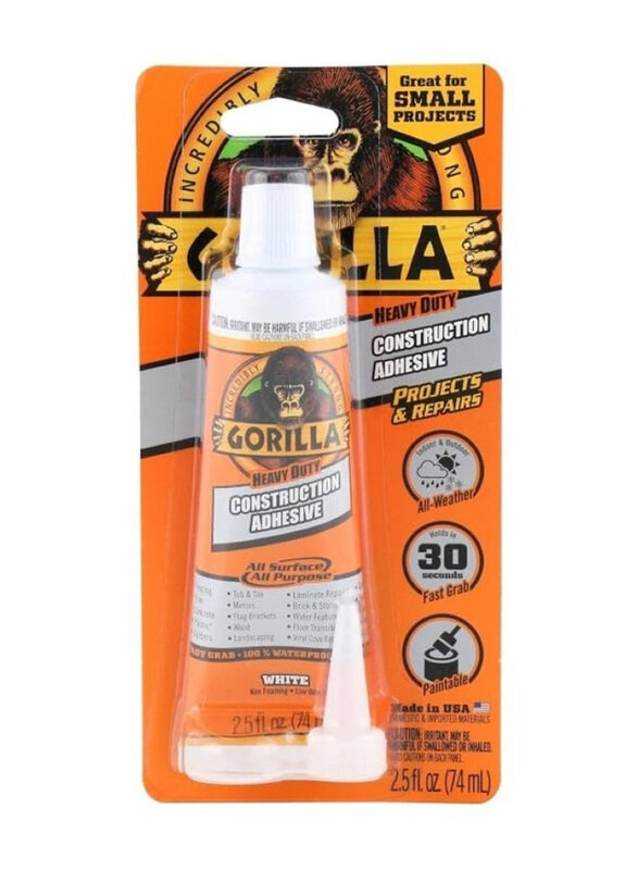 

Gorilla 74ml Heavy Duty Construction Adhesive, White