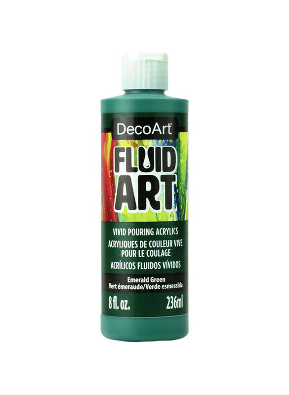 

Deco Art Fluid Art Ready-To-Pour Acrylic Paint, 236ml, Emerald Green