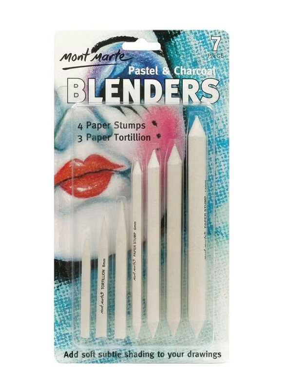 

Mont Marte Pastel & Charcoal Blenders, 7 Pieces, White