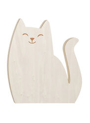Darice Cat Shaped Wooden Standing Cutout, White