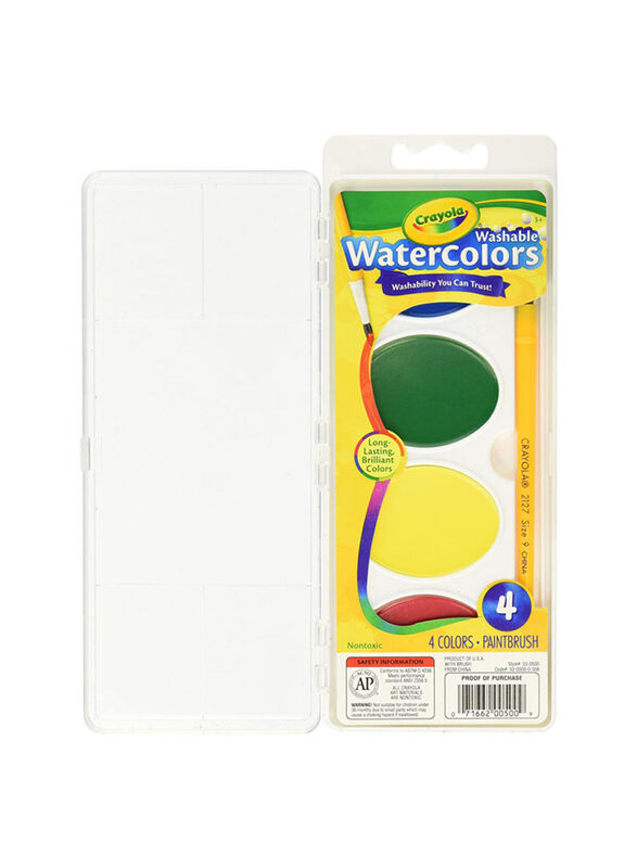 Crayola 4-Piece Washable Watercolour, Multicolour