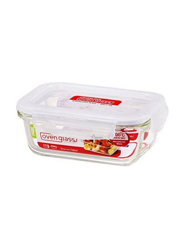 

Lock & Lock 380ml Oven Glass Rectangular Food Container, Clear