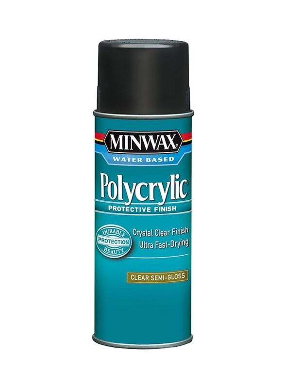 Minwax Water-Based Polycrylic Aerosol Wood Spray, 15.2oz, Clear Semi-Gloss