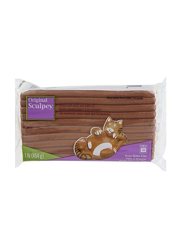 

Sculpey Terra Cotta Non Toxic Polymer Oven Bake Clay, 454g, Brown