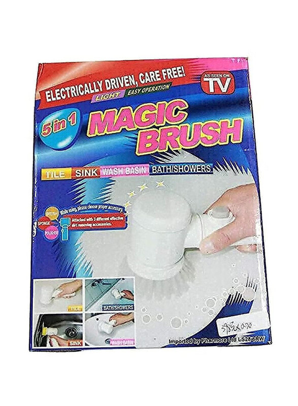 

Generic 5 In 1 Electric Magic Brush, White/Yellow