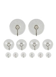 Darice Suction Cups with Hook, 12 Pieces, White