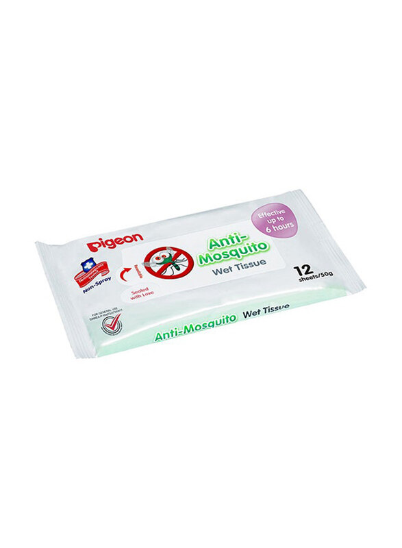 

Pigeon 12-Count Anti-Mosquito Wet Tissue Wipes, White