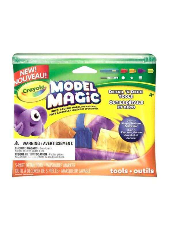 

Crayola Model Magic Detail & Tools Craft Set, 5 Pieces, Ages 4+, Multicolour