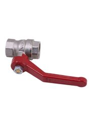 Mkats Chrome Plated H Ball Valve, Silver/Red