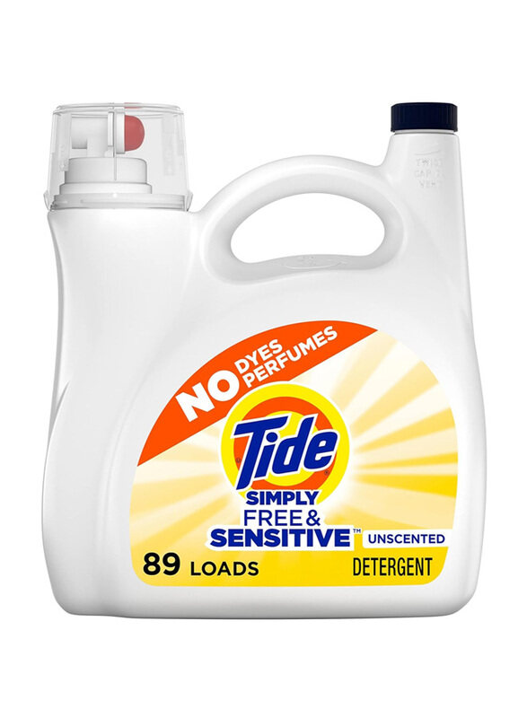 

Tide Simply Free & Sensitive Unscented Liquid Laundry Detergent, 3.78 Liters