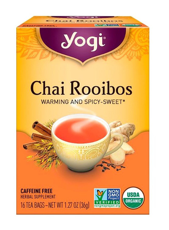 

Yogi Organic Chai Rooibos Tea Bags, 16 Tea Bags, 36g