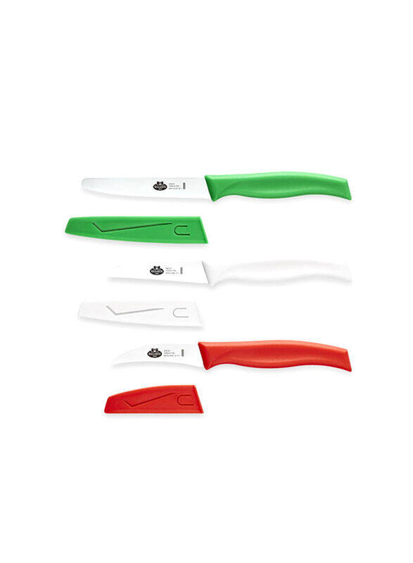 

Ballarini 3-Piece Mincio Knife Set, Green/White/Red
