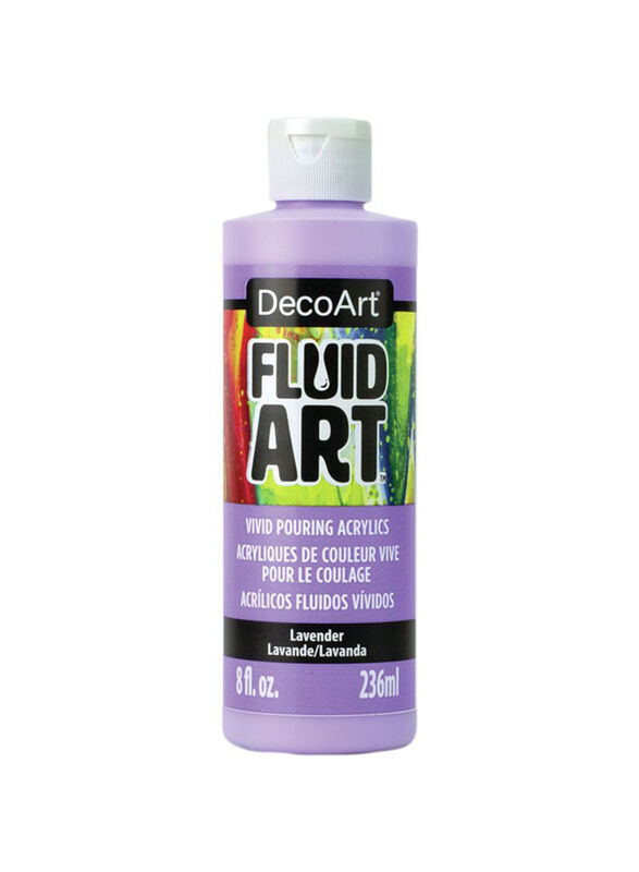Deco Art Fluid Art Ready-To-Pour Acrylic Paint, 236ml, Lavender