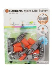 Gardena 10-Piece Micro Drip System Inline-Bubbler, Grey/Orange