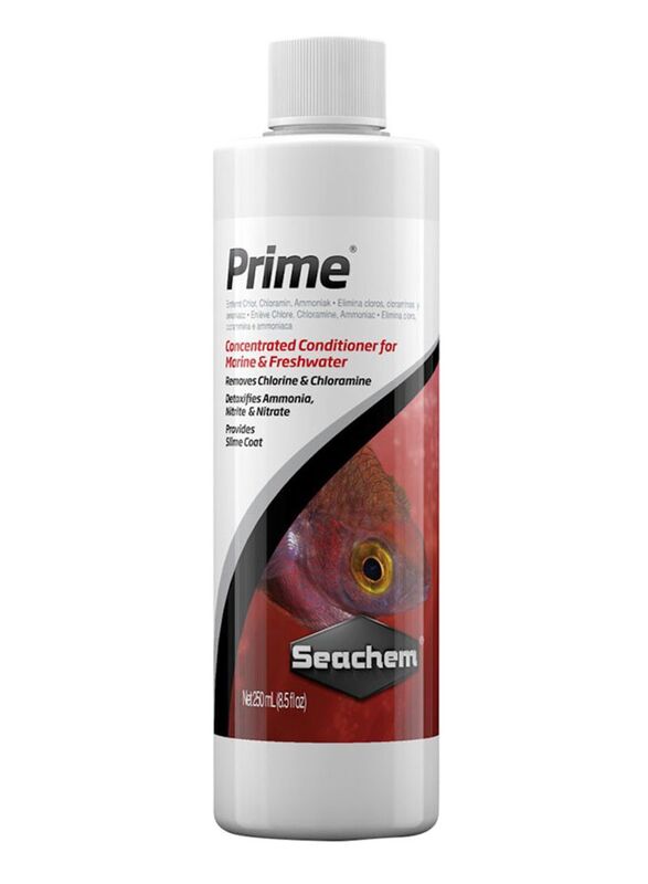 Seachem Prime Concentrated Conditioner For Marine and Freshwater, 250ml, Multicolour