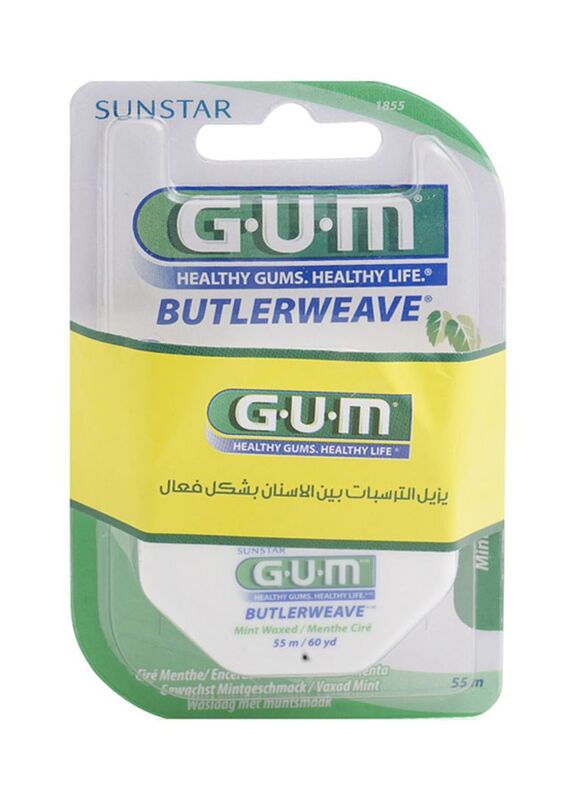Gum Butlerweave Mint Dental Floss, White