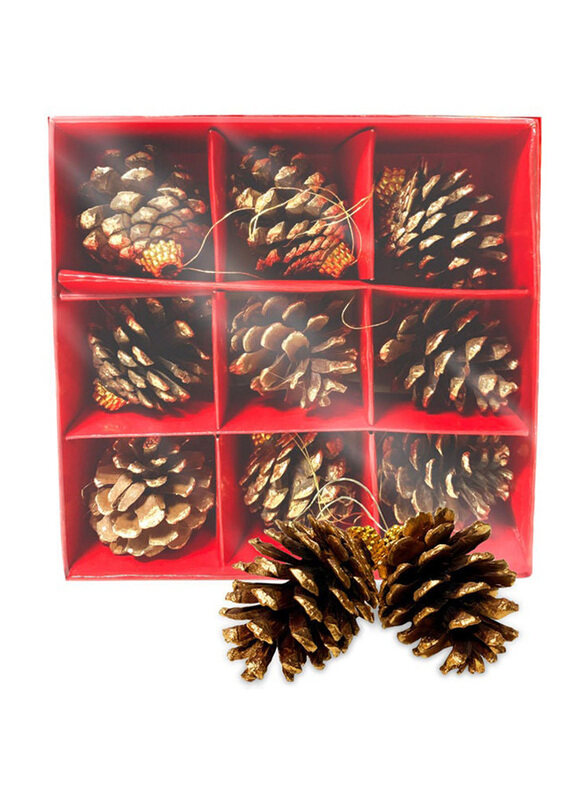 

Generic Natural Pine Cone, 9 Pieces, Brown