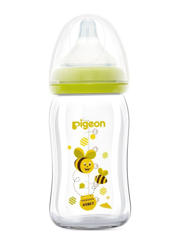 

Pigeon Glass Wide Neck Decorated Glass Bottle, 160ml, Clear