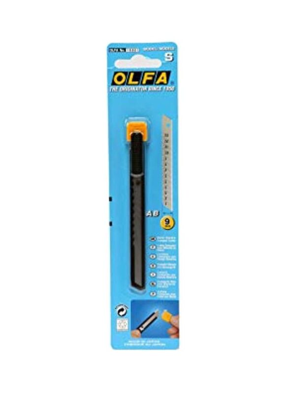 Olfa 9mm Metal Handle Compact Cutter, Black