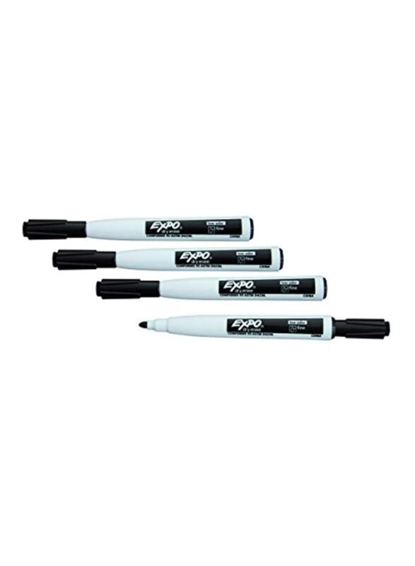 Expo Magnetic Dry Erase Markers, 4 Pieces, Black