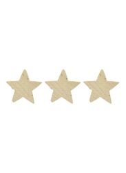 The New Image Group Star Shaped Wood Turning, 3 Pieces, Beige