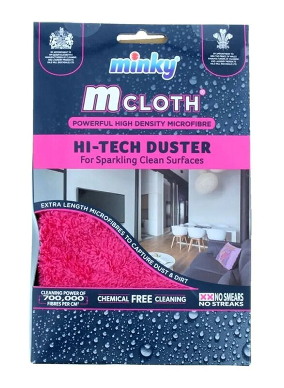 

Minky Cleaning Pad M Cloth Hi-Tech Duster, Pink, 14 x 20 x 2.5cm