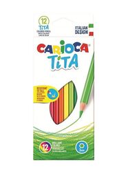 Carioca Tita Hexagonal Collared Pencil Set, 12-Pieces, Multicolour