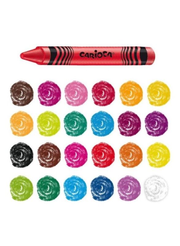Carioca Maxi Wax Crayons, 50 Pieces, Multicolour