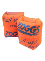 Zoggs Swim Roll Ups Arm Bands Set, 2 Piece, Orange/Blue