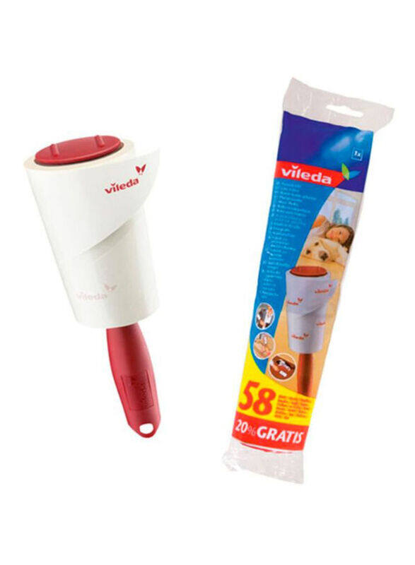 

Vileda 58-Sheet Lint Roller, Red/White