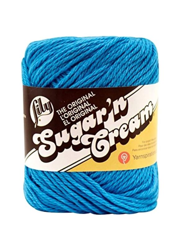 Lily Sugar'n Cream Cotton Yarn, 120 Yard, Hot Blue
