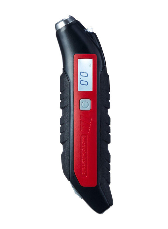 

Motomaster Digital Tire Pressure & Depth Gauge with Light 5 99 Psi, Black/Red