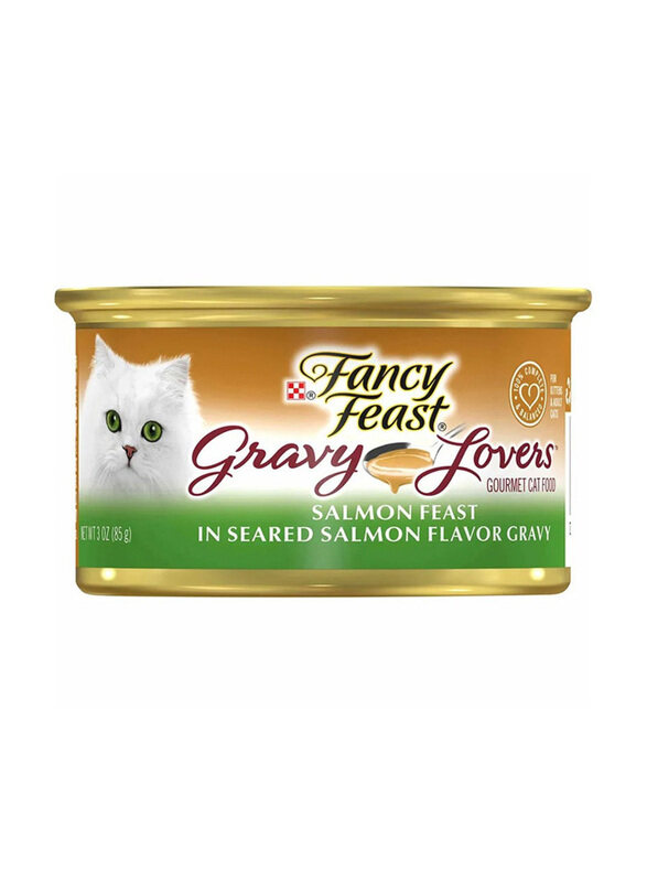 

Purina Fancy Feast Gravy Lovers Can Wet Cat Food with Salmon Feast in Seared Salmon Gravy, 85g