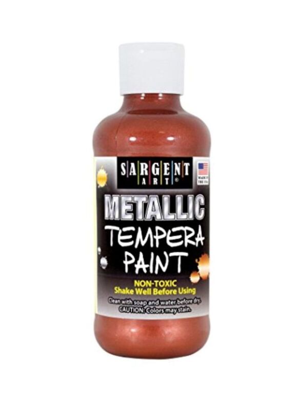 Sargent Art Copper Metallic Tempera Paint, 8oz, Red