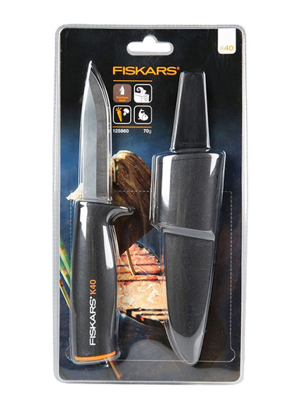 Fiskars Utility Knife, ACE_216732, Black/Silver