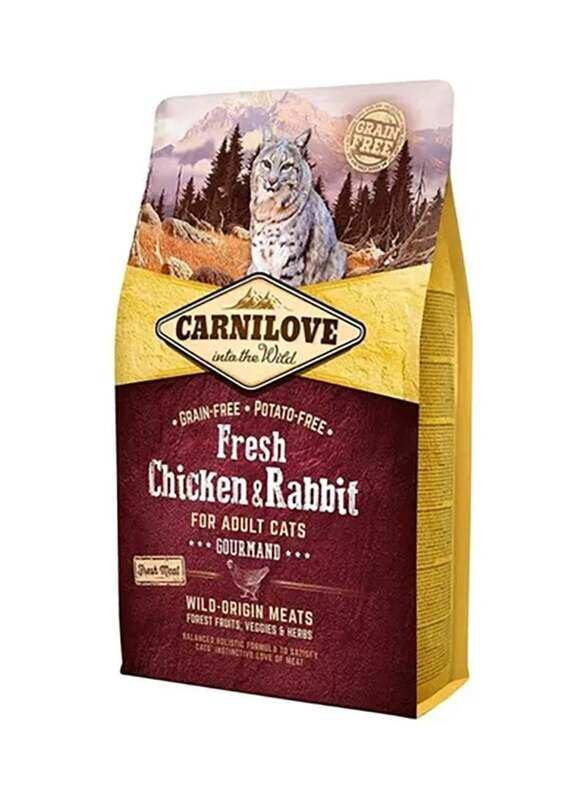 

Carnilove Fresh Chicken and Rabbit Adult Dry Cats Brown Food, 2 Kg