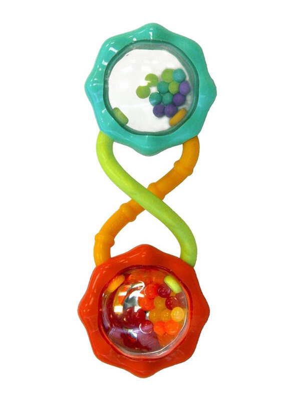 

Bright Starts Rattle & Shake Barbell Toy, Multicolour