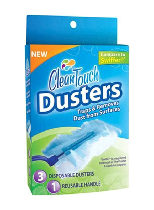 

Swiffer Clean Touch Duster with Refill Set, Blue, 4.5 x 1.5 x 7.5-inch, 3 Pieces