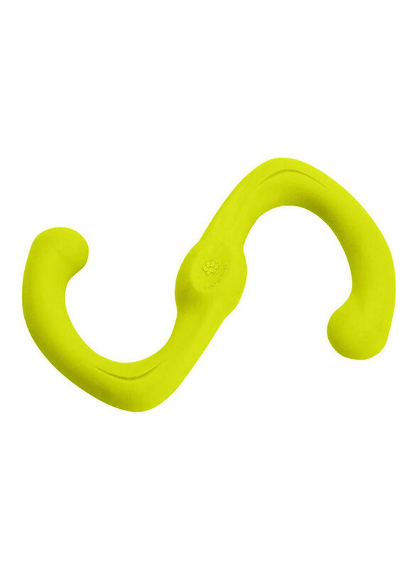 West Paw Bumi S-Shaped Pet Chew Toy, Green