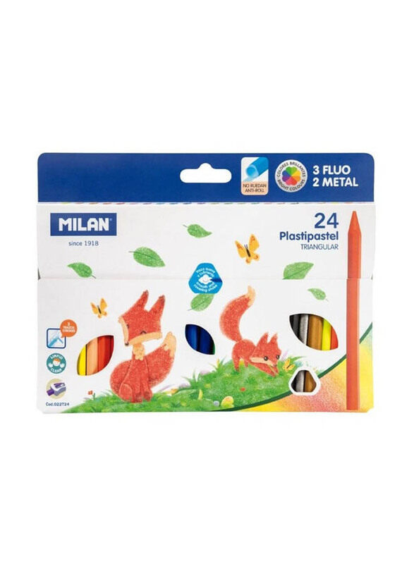 

Milan 24 Plasti Pastel Triangular, Multicolour