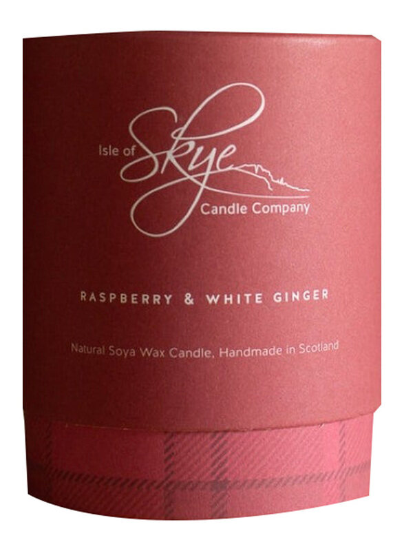 

Isle of Skye Candle Company Raspberry & White Ginger Natural Soya Wax Candle, Red