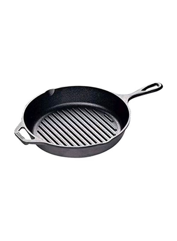 

Lodge 26cm Cast Iron Grill Pan, L8GP3, Black