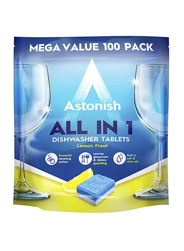 

Astonish All-in-1 Dishwasher Detergent Tablets, 100 Tablets, Multicolour