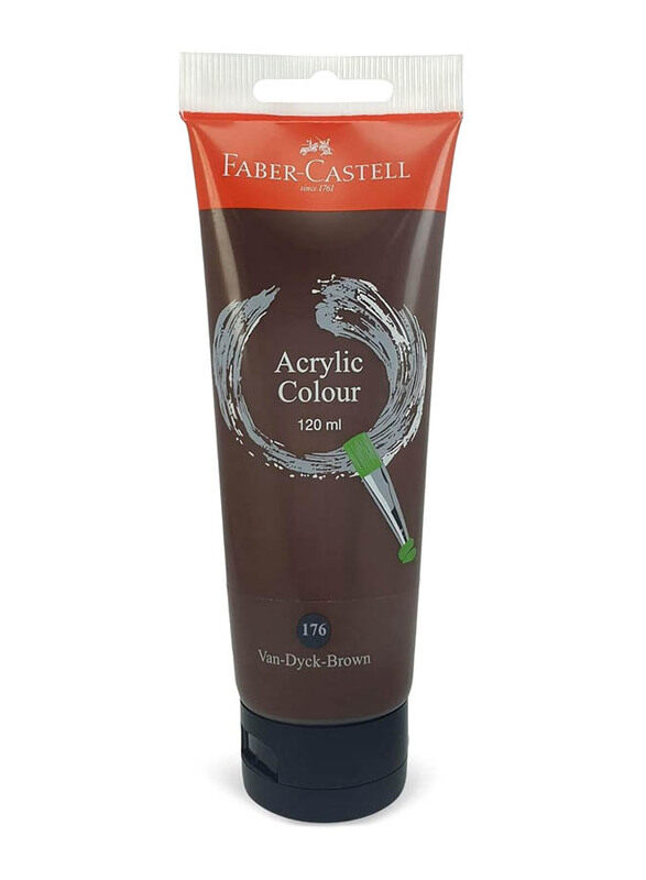 

Faber-Castell Acrylic Colour Paint, 120ml, Van Dyck Brown