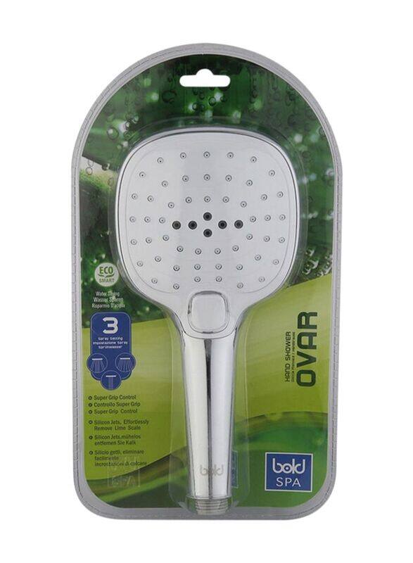 

Movado Bold Ovar Hand Metal Shower Head With Bracket And Hose, Silver