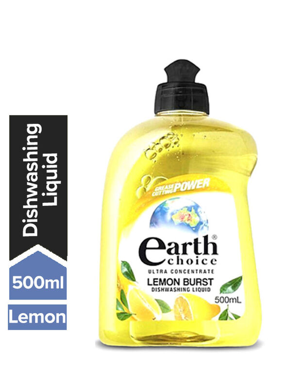 Earth Choice Ultra Concentrate Lemon Burst Dishwashing Liquid, 500ml